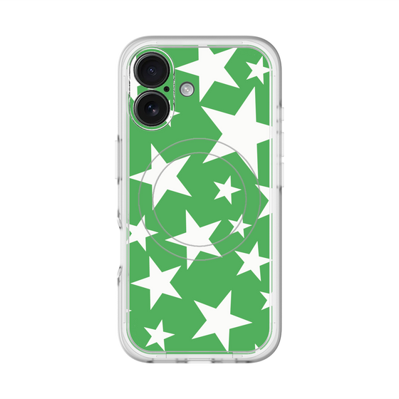 スリムプロテクションプレミアムケース with MagSafe［ Stars - Green ］