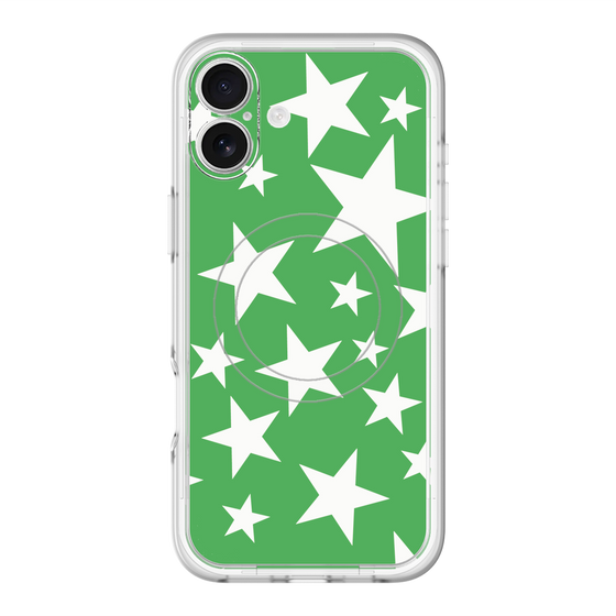 スリムプロテクションプレミアムケース with MagSafe［ Stars - Green ］