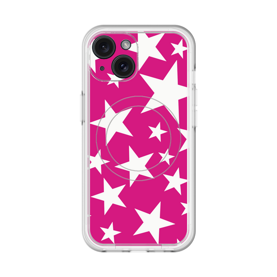 スリムプロテクションプレミアムケース with MagSafe［ Stars - Pink ］