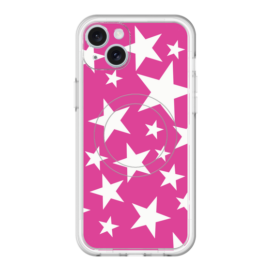 スリムプロテクションプレミアムケース with MagSafe［ Stars - Pink ］