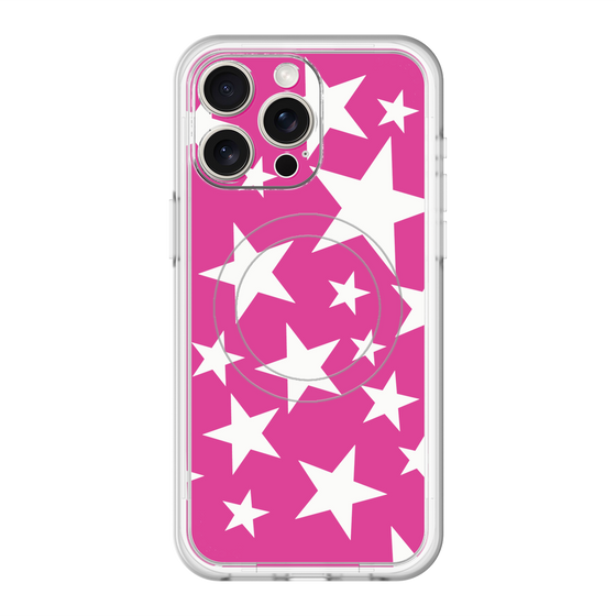 スリムプロテクションプレミアムケース with MagSafe［ Stars - Pink ］