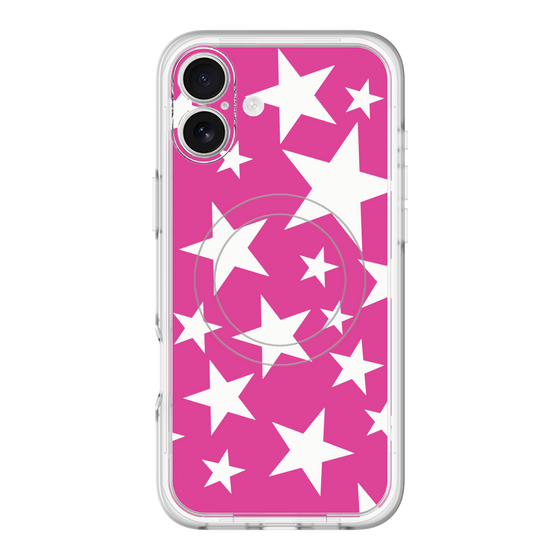 スリムプロテクションプレミアムケース with MagSafe［ Stars - Pink ］