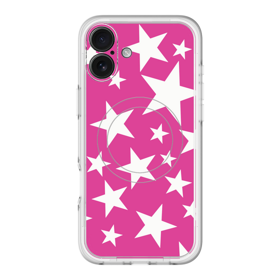 スリムプロテクションプレミアムケース with MagSafe［ Stars - Pink ］