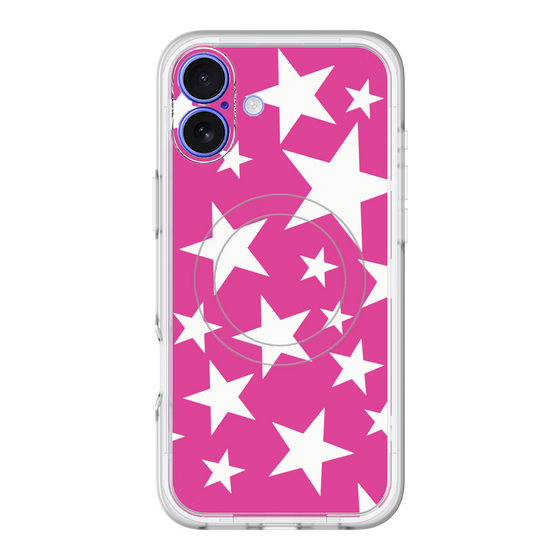 スリムプロテクションプレミアムケース with MagSafe［ Stars - Pink ］