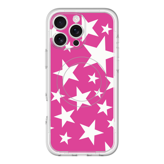 スリムプロテクションプレミアムケース with MagSafe［ Stars - Pink ］