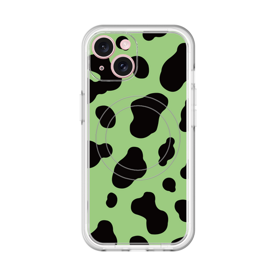 スリムプロテクションプレミアムケース with MagSafe［ Cow - Green ］