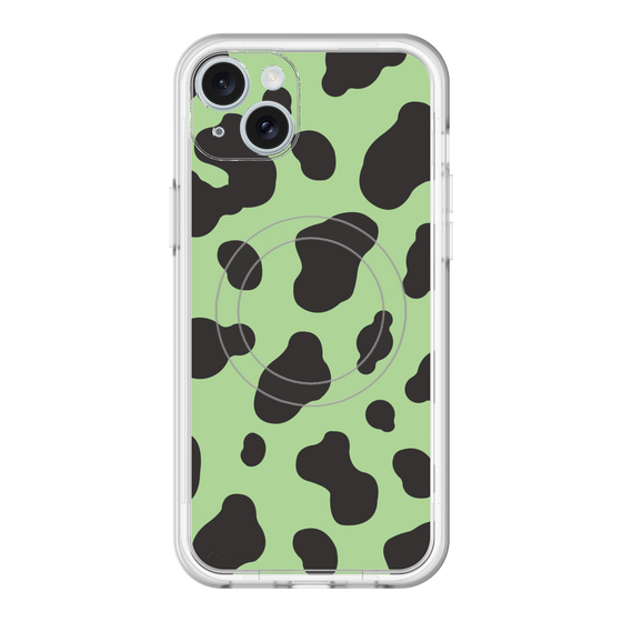 スリムプロテクションプレミアムケース with MagSafe［ Cow - Green ］