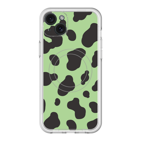 スリムプロテクションプレミアムケース with MagSafe［ Cow - Green ］