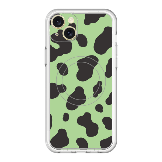 スリムプロテクションプレミアムケース with MagSafe［ Cow - Green ］
