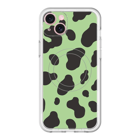スリムプロテクションプレミアムケース with MagSafe［ Cow - Green ］