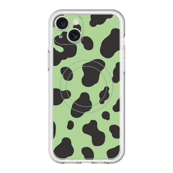 スリムプロテクションプレミアムケース with MagSafe［ Cow - Green ］