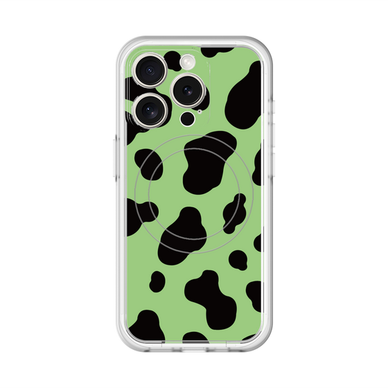 スリムプロテクションプレミアムケース with MagSafe［ Cow - Green ］