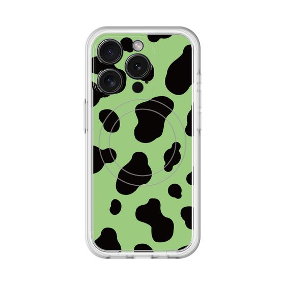 スリムプロテクションプレミアムケース with MagSafe［ Cow - Green ］