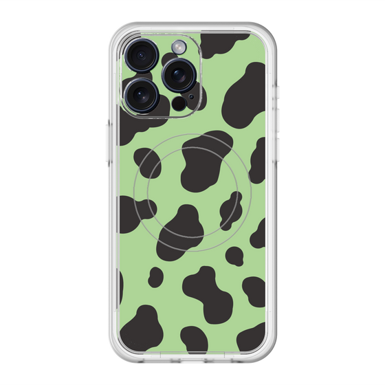 スリムプロテクションプレミアムケース with MagSafe［ Cow - Green ］