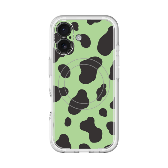 スリムプロテクションプレミアムケース with MagSafe［ Cow - Green ］