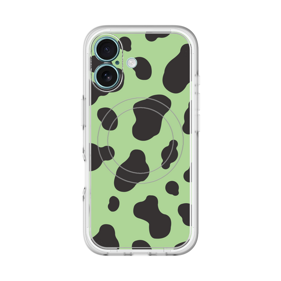 スリムプロテクションプレミアムケース with MagSafe［ Cow - Green ］