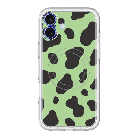 スリムプロテクションプレミアムケース with MagSafe［ Cow - Green ］