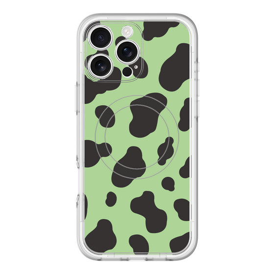 スリムプロテクションプレミアムケース with MagSafe［ Cow - Green ］
