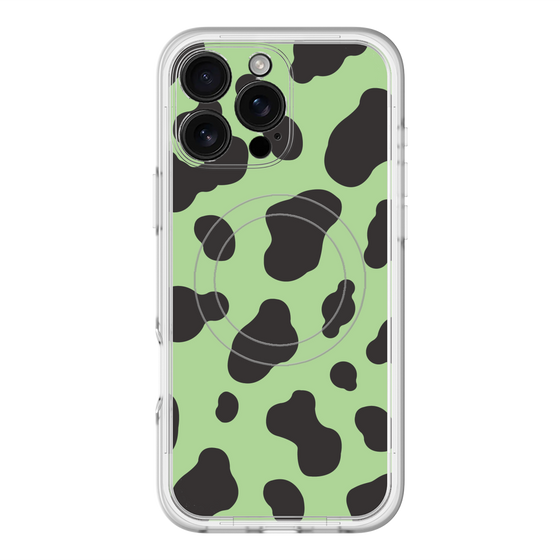 スリムプロテクションプレミアムケース with MagSafe［ Cow - Green ］