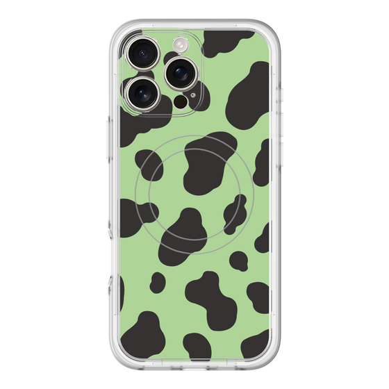 スリムプロテクションプレミアムケース with MagSafe［ Cow - Green ］