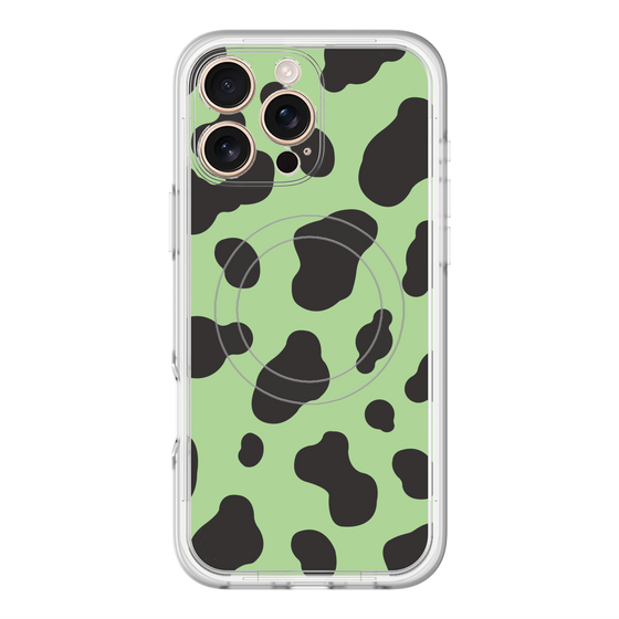 スリムプロテクションプレミアムケース with MagSafe［ Cow - Green ］