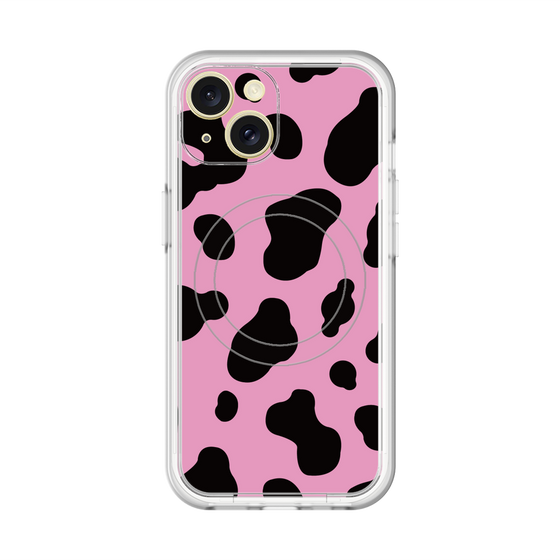 スリムプロテクションプレミアムケース with MagSafe［ Cow - Pink ］
