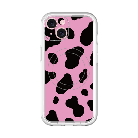 スリムプロテクションプレミアムケース with MagSafe［ Cow - Pink ］