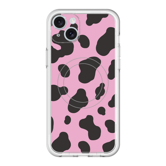 スリムプロテクションプレミアムケース with MagSafe［ Cow - Pink ］