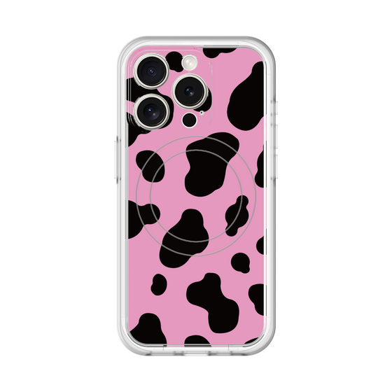 スリムプロテクションプレミアムケース with MagSafe［ Cow - Pink ］
