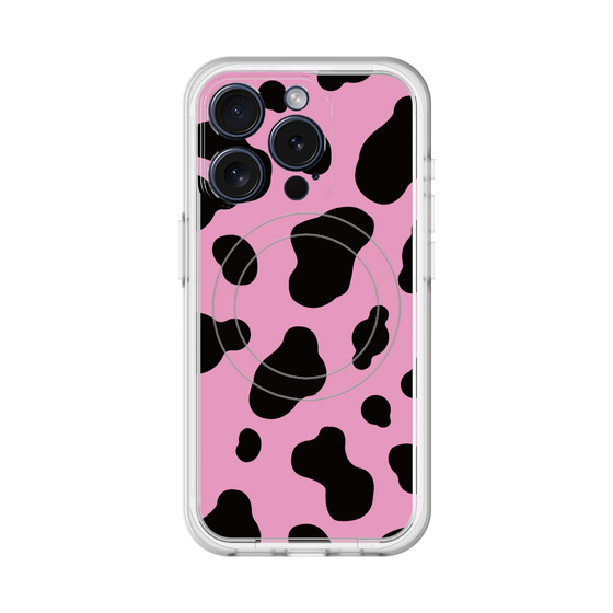 スリムプロテクションプレミアムケース with MagSafe［ Cow - Pink ］