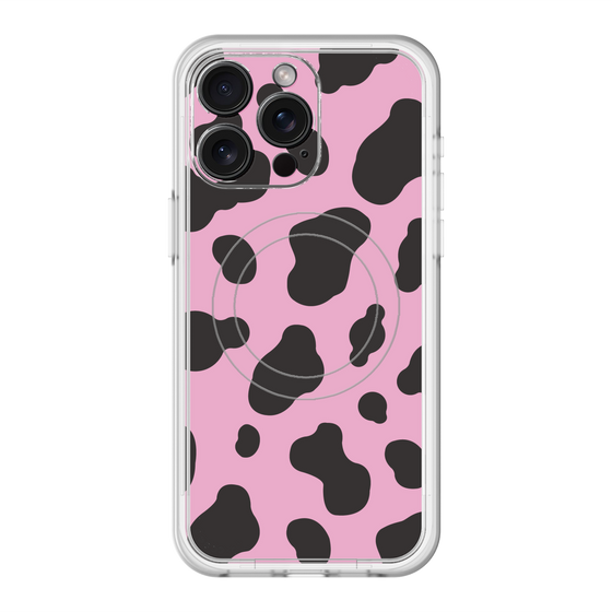スリムプロテクションプレミアムケース with MagSafe［ Cow - Pink ］