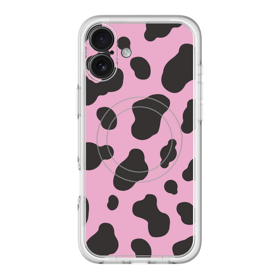 スリムプロテクションプレミアムケース with MagSafe［ Cow - Pink ］