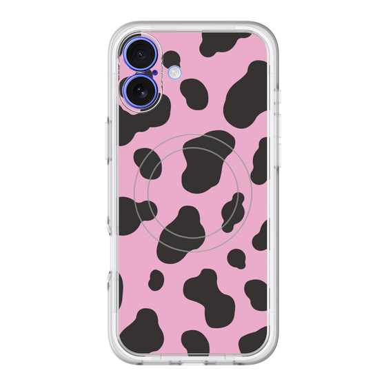 スリムプロテクションプレミアムケース with MagSafe［ Cow - Pink ］