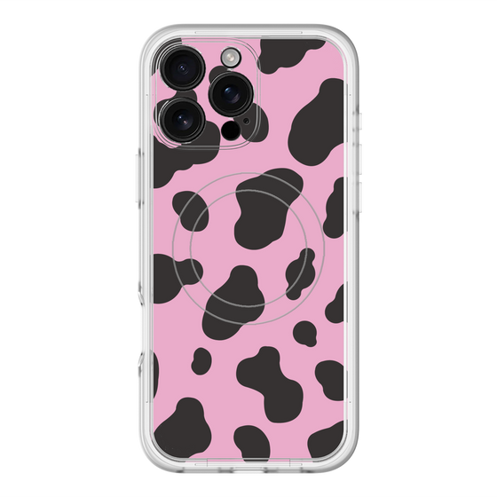 スリムプロテクションプレミアムケース with MagSafe［ Cow - Pink ］