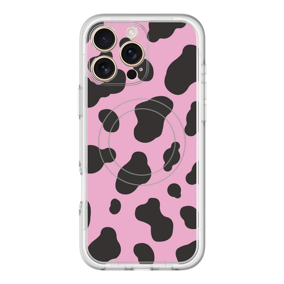 スリムプロテクションプレミアムケース with MagSafe［ Cow - Pink ］