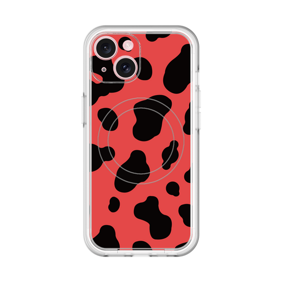 スリムプロテクションプレミアムケース with MagSafe［ Cow - Red ］
