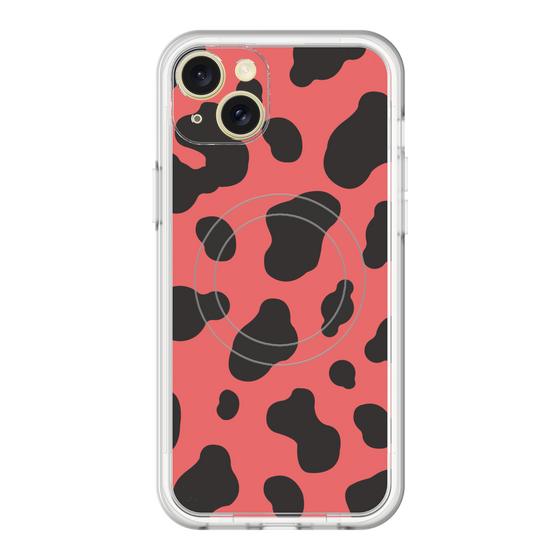 スリムプロテクションプレミアムケース with MagSafe［ Cow - Red ］