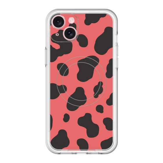 スリムプロテクションプレミアムケース with MagSafe［ Cow - Red ］