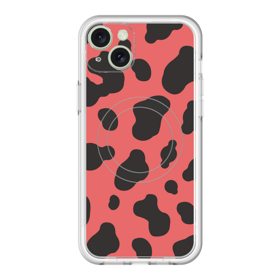 スリムプロテクションプレミアムケース with MagSafe［ Cow - Red ］