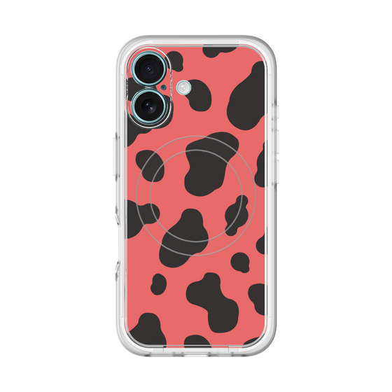 スリムプロテクションプレミアムケース with MagSafe［ Cow - Red ］