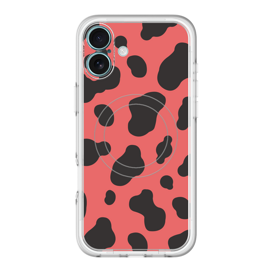 スリムプロテクションプレミアムケース with MagSafe［ Cow - Red ］