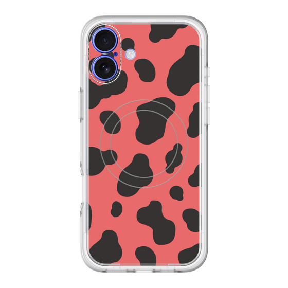 スリムプロテクションプレミアムケース with MagSafe［ Cow - Red ］