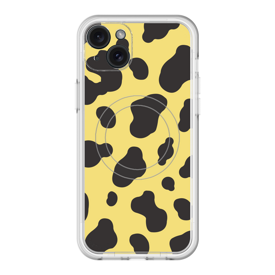 スリムプロテクションプレミアムケース with MagSafe［ Cow - Yellow ］