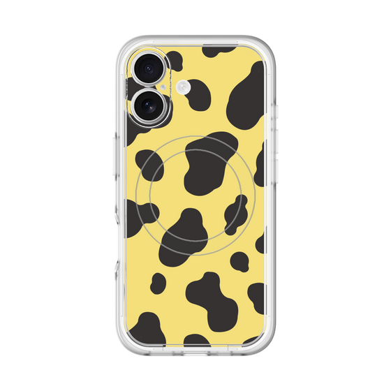 スリムプロテクションプレミアムケース with MagSafe［ Cow - Yellow ］