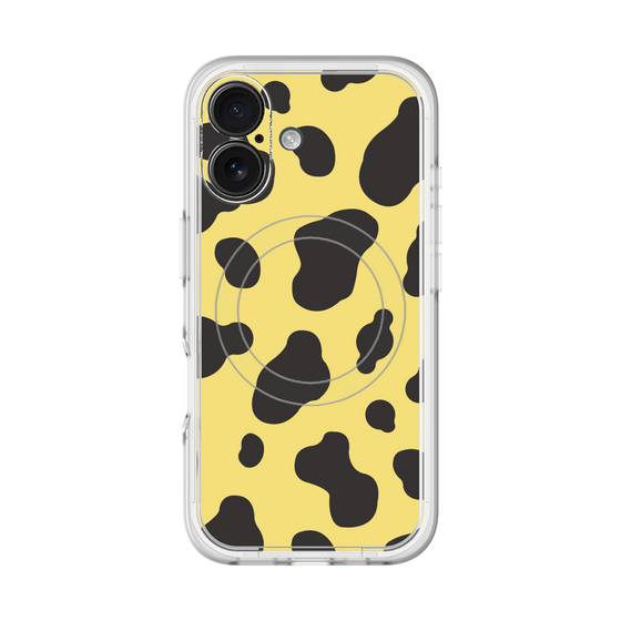 スリムプロテクションプレミアムケース with MagSafe［ Cow - Yellow ］