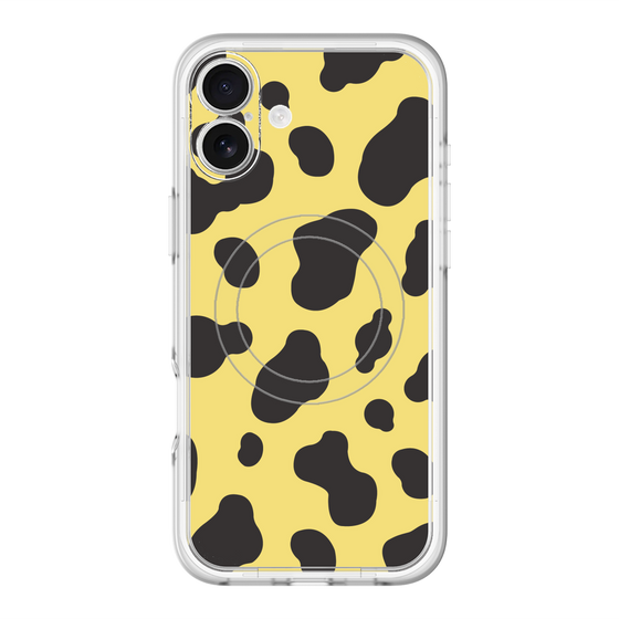 スリムプロテクションプレミアムケース with MagSafe［ Cow - Yellow ］