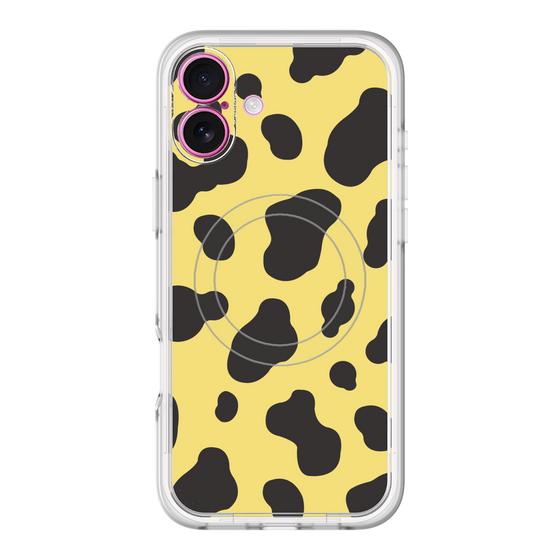 スリムプロテクションプレミアムケース with MagSafe［ Cow - Yellow ］