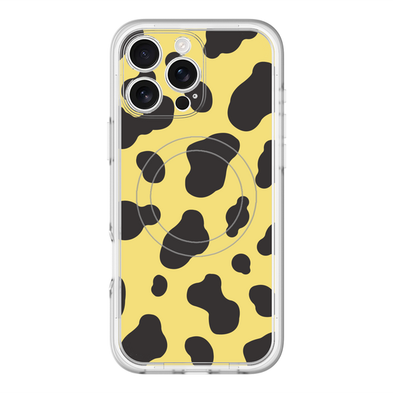 スリムプロテクションプレミアムケース with MagSafe［ Cow - Yellow ］