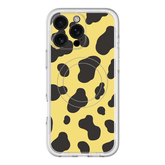 スリムプロテクションプレミアムケース with MagSafe［ Cow - Yellow ］