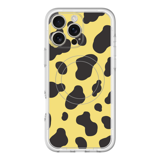 スリムプロテクションプレミアムケース with MagSafe［ Cow - Yellow ］